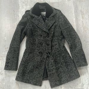 Guess Herringbone Detail Coat